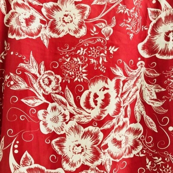 LuLaRoe Joy Duster XS Long Vest Hibiscus Flower Print Orange Vacation Summer - Picture 4 of 11